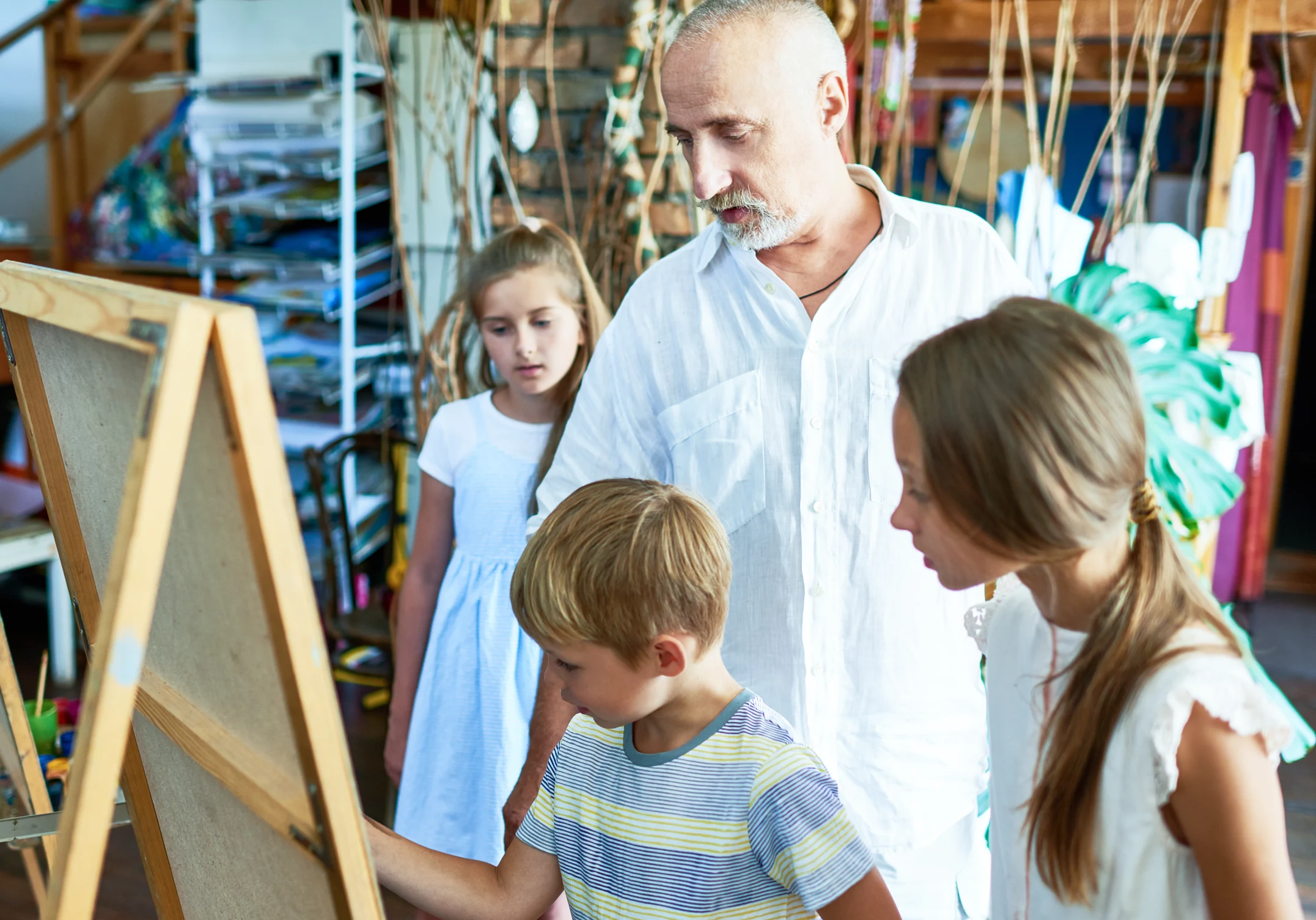 Children's class in an arts centre.